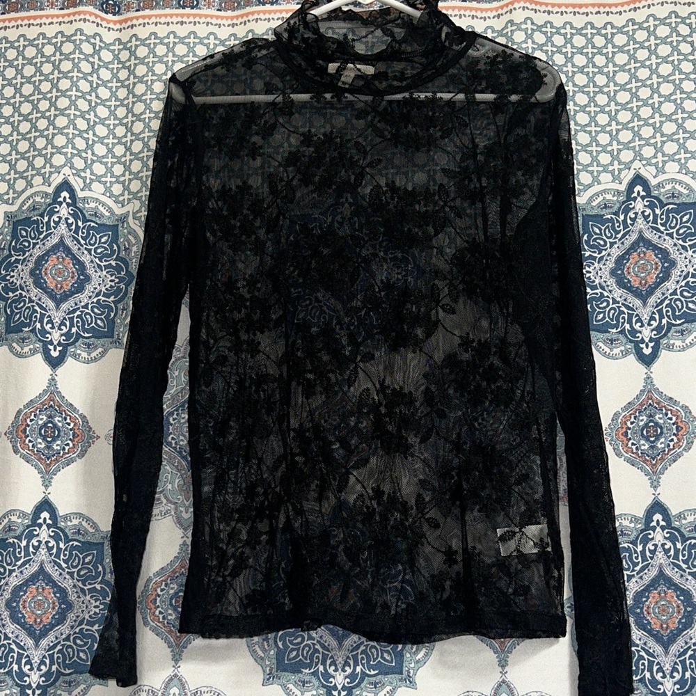 Maurices Black Floral Lace Blouse 
BRAND NEW! Gorgeous